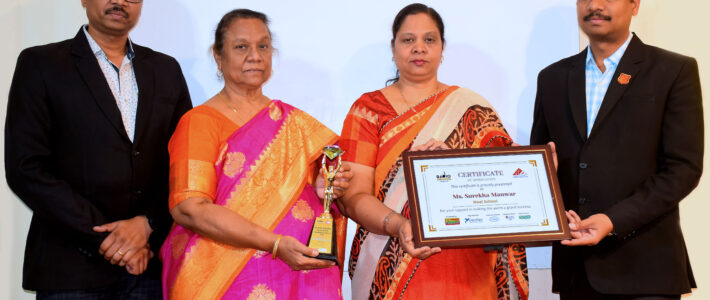 Orange Excellence Award to Mrs. Surekha Vijay Manwar Madam